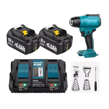 Décapeur thermique puissant avec deux batteries et accessoires