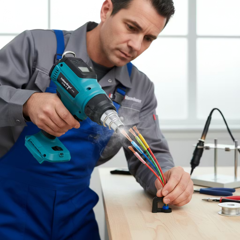 Décapeur thermique puissant avec deux batteries et accessoires