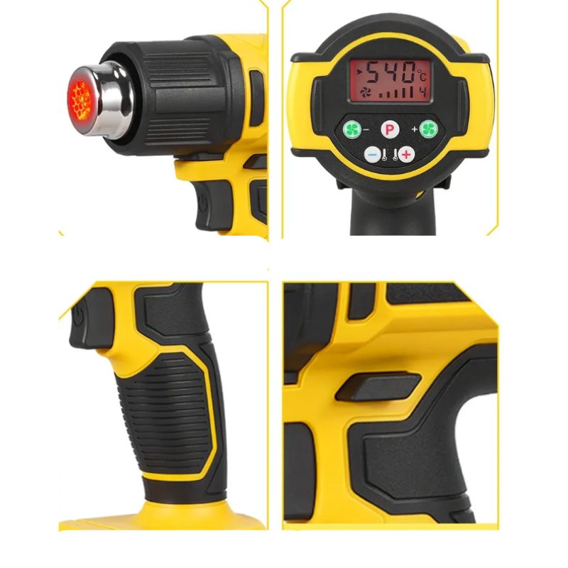 Décapeur thermique jaune ergonomique- double batteries offertes